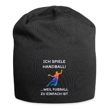 Handball Spruch - Jersey-Beanie - Schwarz - Vorne