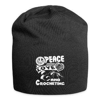 Crochet Peace Love Crochet - Bonnet en jersey - noir - Devant