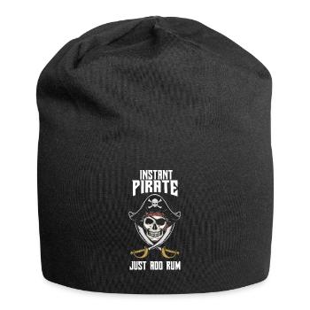 Pirate pirate kids pirate birthday pirate costume - Jersey Beanie - black - Front