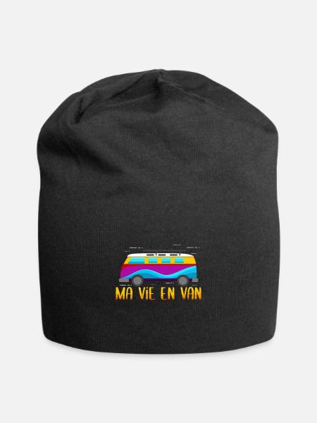 Ma vie dans le van - Bonnet en jersey - noir