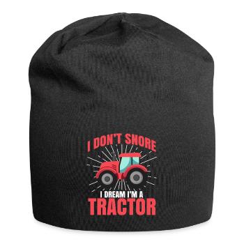 Tracteur Agriculture Ferme Matériel Agricole Champ - Bonnet en jersey - noir - Devant