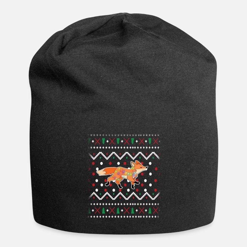Fuchs weihnachten - Jersey-Beanie - Schwarz