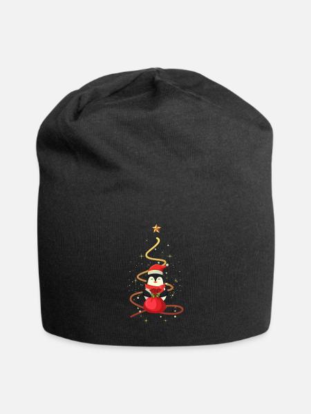 Penguin Christmas - Jersey Beanie - black