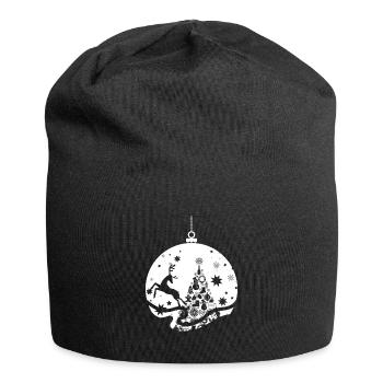 Renne de Noël - Bonnet en jersey - noir - Devant