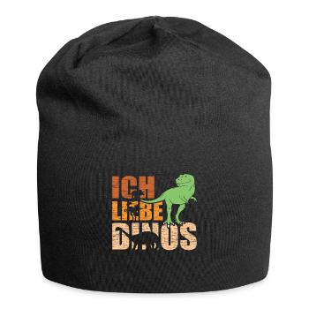 Dinosaurier - Jersey-Beanie - Schwarz - Vorne
