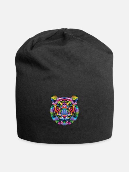 Tiger Tier - Jersey-Beanie - Schwarz