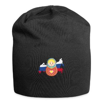 Matroschka Russisch Russland - Jersey-Beanie - Schwarz - Vorne