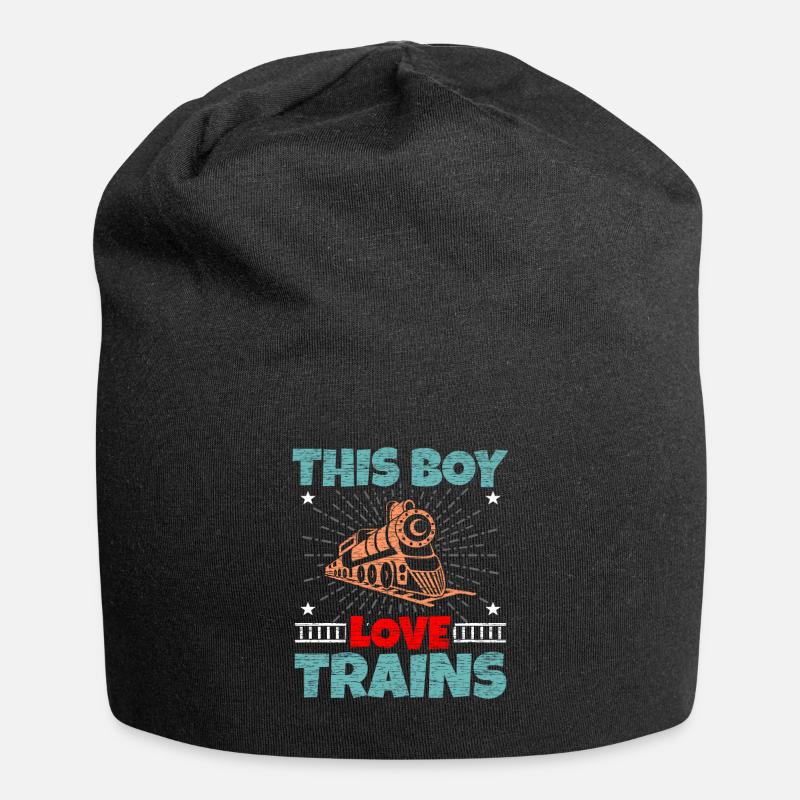 Zug - Jersey-Beanie - Schwarz
