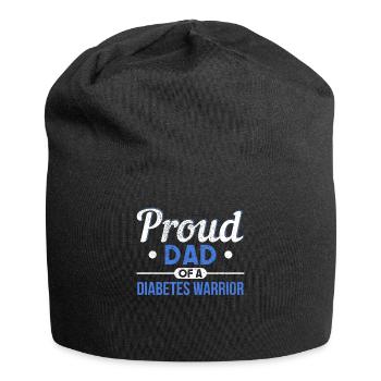 Diabétiques T1D diabète cadeau - Bonnet en jersey - noir - Devant