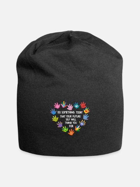 Do Something Today That Your Future Self Will - Jersey-Beanie - Schwarz