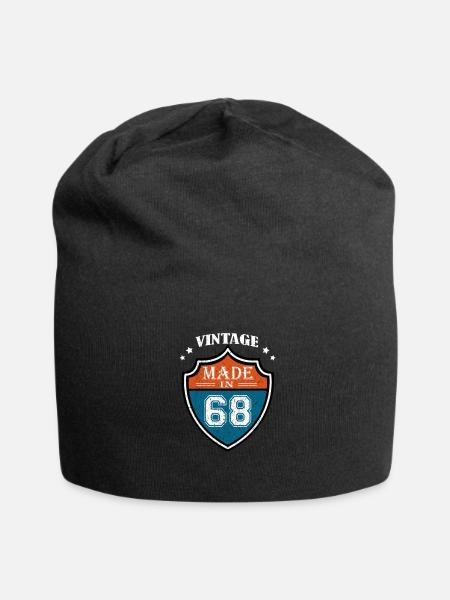 Vintage Made In 68 Sport 1968 Geburtstags Geschenk - Jersey-Beanie - Schwarz