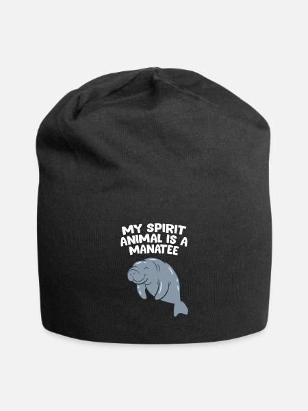 Seekühe Sind Meine Lieblingstiere - Jersey-Beanie - Schwarz