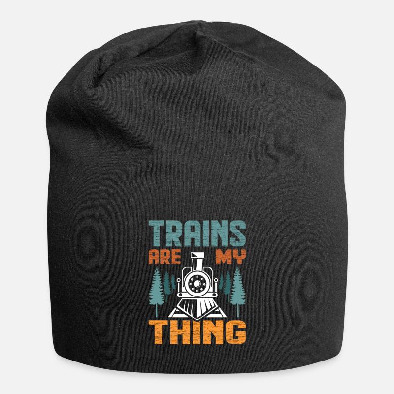 Zug - Jersey-Beanie - Schwarz