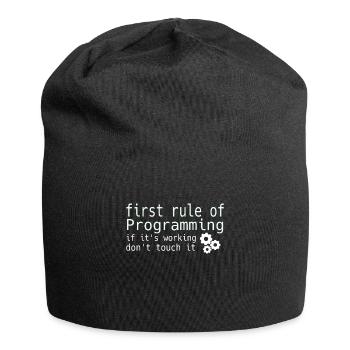 Informatik Hacker Programmierer Binär PC Computer - Jersey-Beanie - Schwarz - Vorne