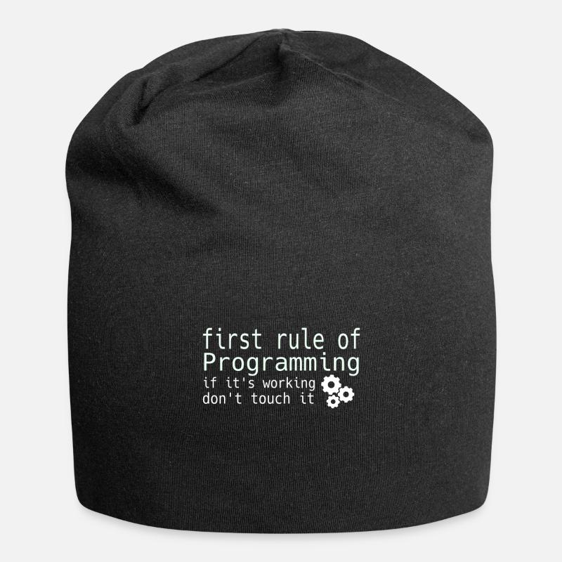 Computer Science Hacker Programmer Binary Pc Computer - Jersey Beanie - black