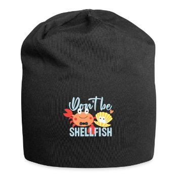 Meeresfrüchte Schalentier Geschenkidee - Jersey-Beanie - Schwarz - Vorne