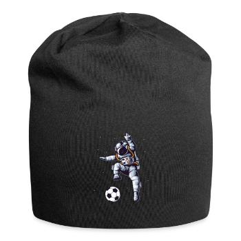 Soccer astronaut in space soccer player fan - Jersey Beanie - black - Front