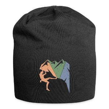 Grimpeur cadeau alpiniste escalade montagnes - Bonnet en jersey - noir - Devant