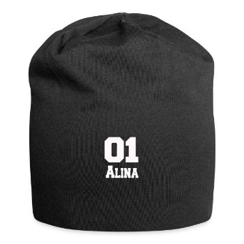 Name Tshirt Alina first name name Nameday present - Jersey Beanie - black - Front