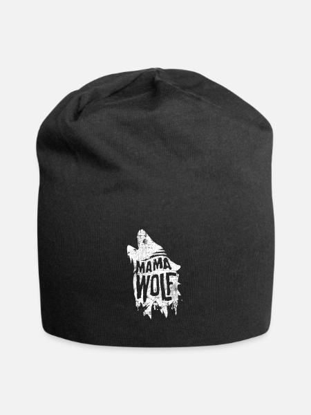 Mama Wolf - Jersey-Beanie - Schwarz