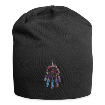 Traumfänger - Jersey-Beanie - Schwarz - Vorne