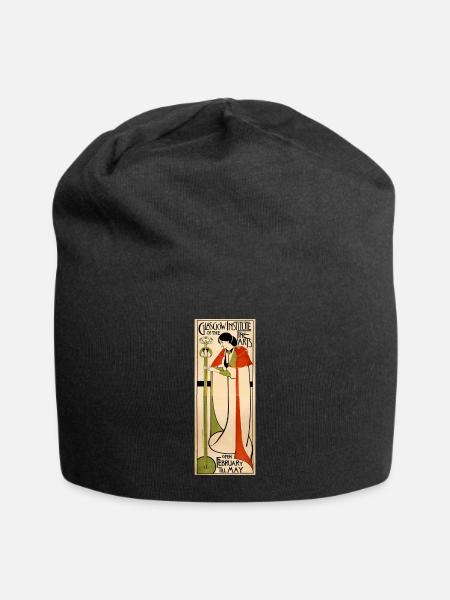 Arts & Crafts Art Nouveau Jugendstil Glagow 1900 - Jersey-Beanie - Schwarz