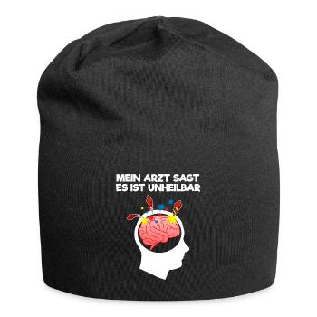 Mein Arzt sagt es ist unheilbar - Jersey-Beanie - Schwarz - Vorne