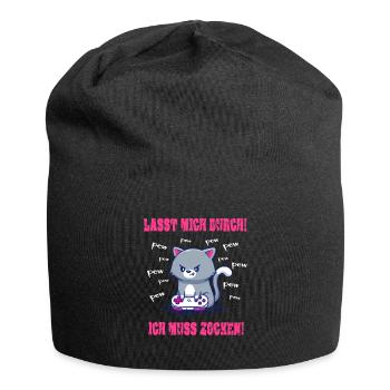 Gamer Girl - Lasst mich durch - Jersey-Beanie - Schwarz - Vorne
