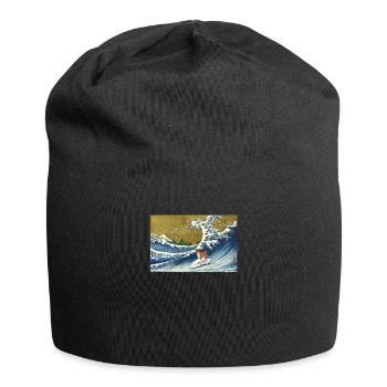 Basenji - Jersey-Beanie - Schwarz - Vorne