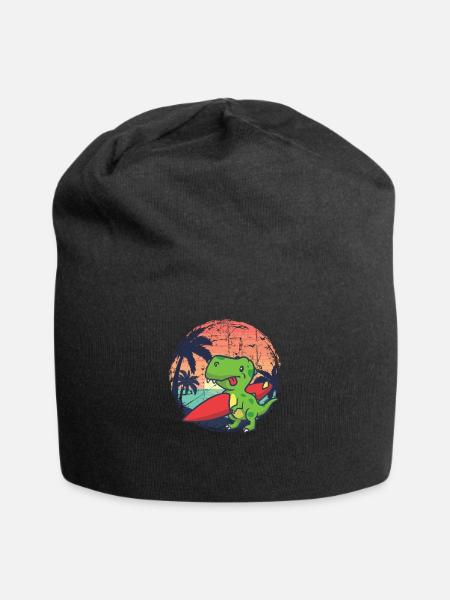 dinosaur - Jersey Beanie - black