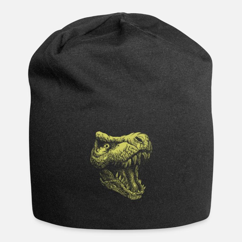 Dinosaur gift idea dino lover - Jersey Beanie - black