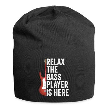 Bass Bassist Bass-Gitarrist Geschenkidee Lustig - Jersey-Beanie - Schwarz - Vorne