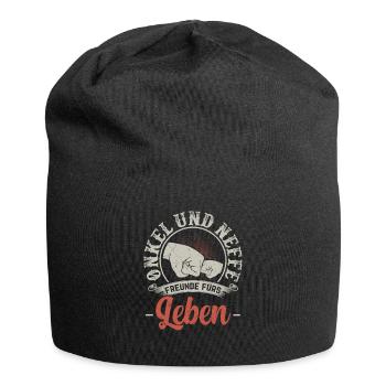 Onkel Neffe lustig Geschenk Geburtstag Neffen - Jersey-Beanie - Schwarz - Vorne