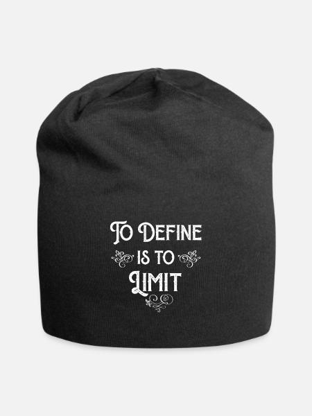 Definieren heißt begrenzen | Oscar Wilde - Jersey-Beanie - Schwarz