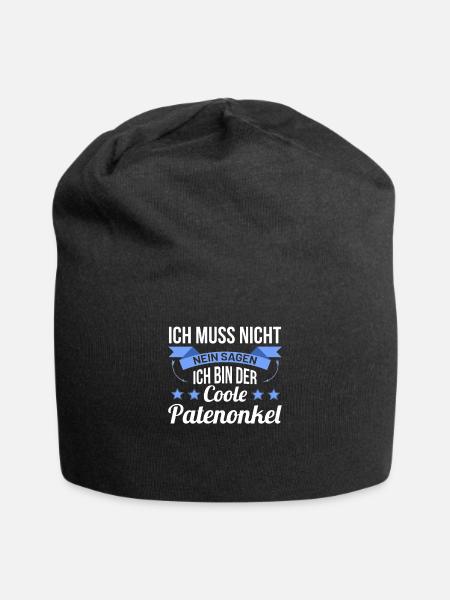 Patenonkel Patenkind Stolzer Danke Geschenk Spruch - Jersey-Beanie - Schwarz