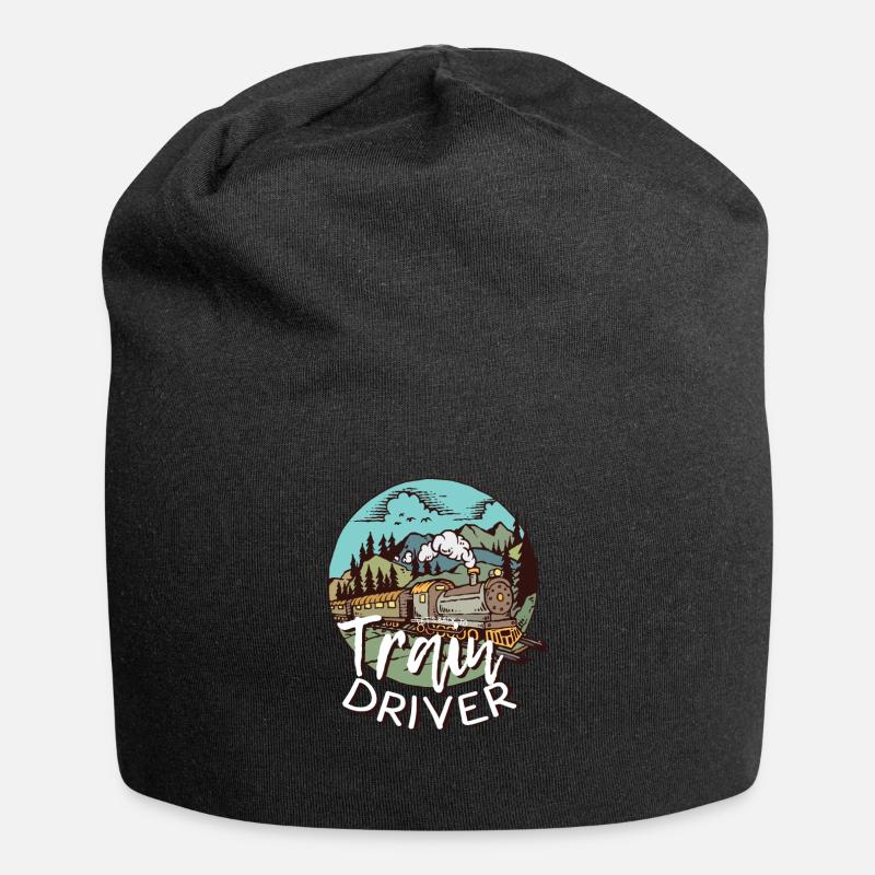 Zug - Jersey-Beanie - Schwarz