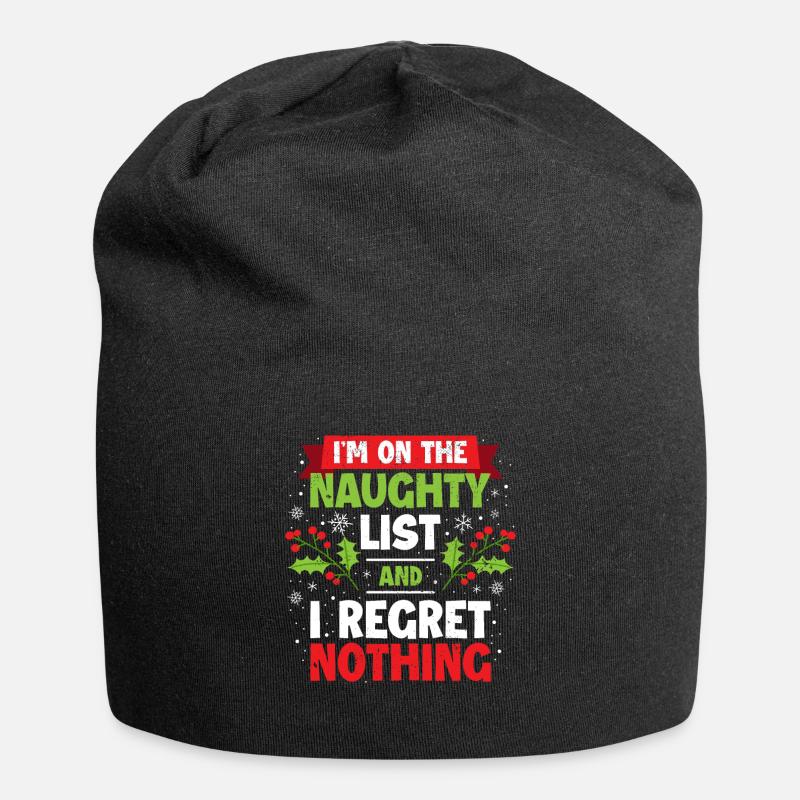 Christmas funny Christmas present - Jersey Beanie - black