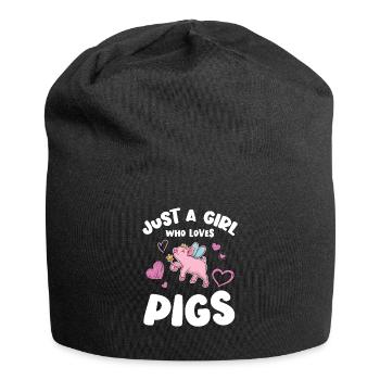 Pig pig piggy pigs - Jersey Beanie - black - Front