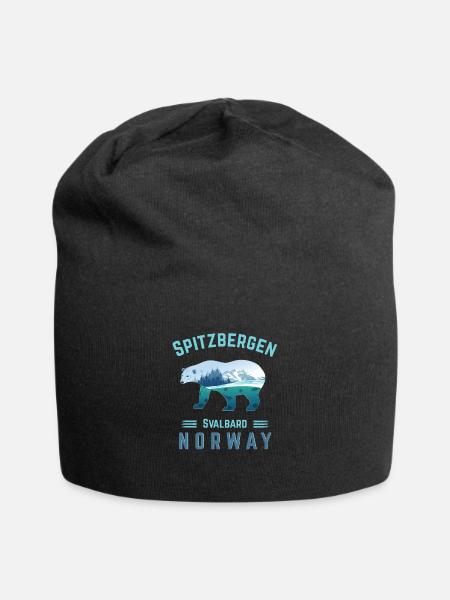 Svalbard Spitzbergen Islands Norwegen Fjorde mit - Jersey-Beanie - Schwarz