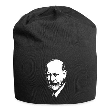 Sigmund Freud White On Black - Jersey Beanie - black - Front