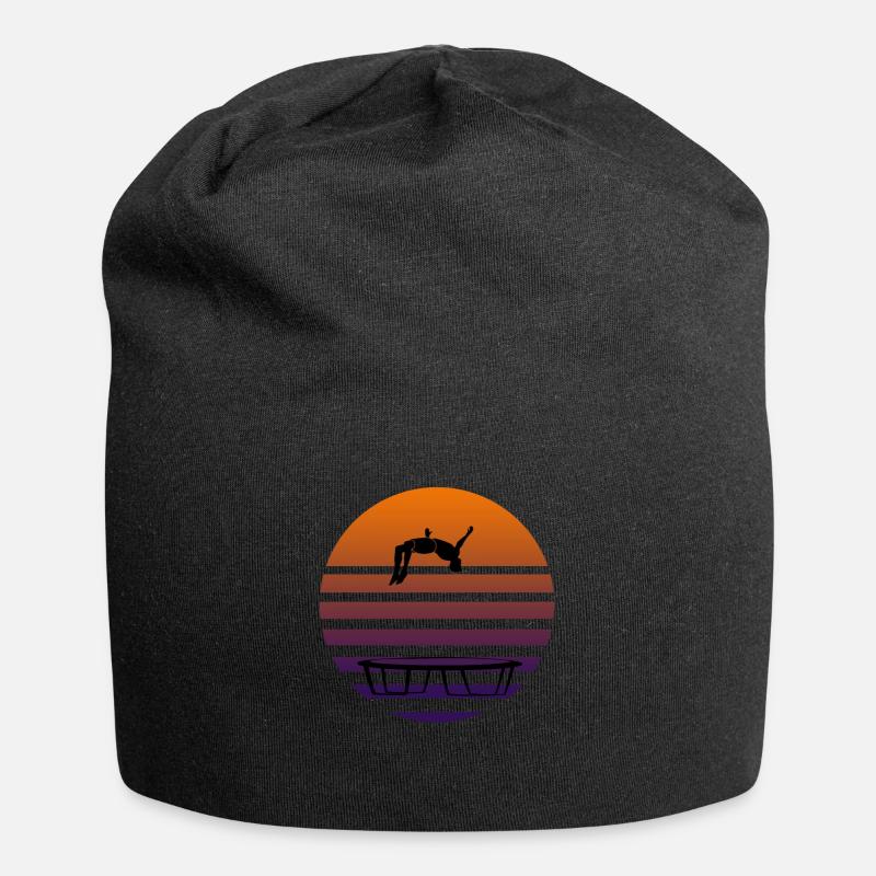 Trampolin - Jersey-Beanie - Schwarz