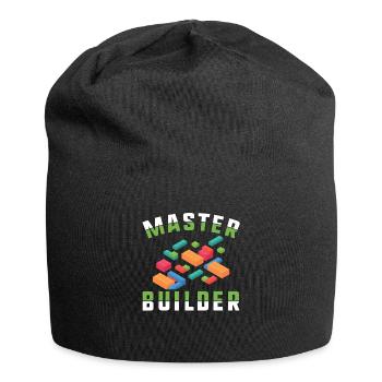Master Builder Building Blocks Toy Bricks Gift - Jersey-Beanie - Schwarz - Vorne