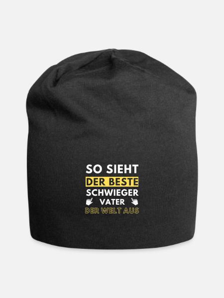 Schwiegervater witziger Spruch - Jersey-Beanie - Schwarz