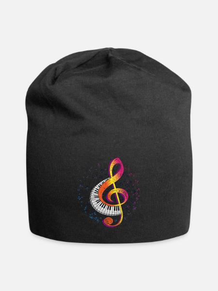 Mélodie de piano - Bonnet en jersey - noir