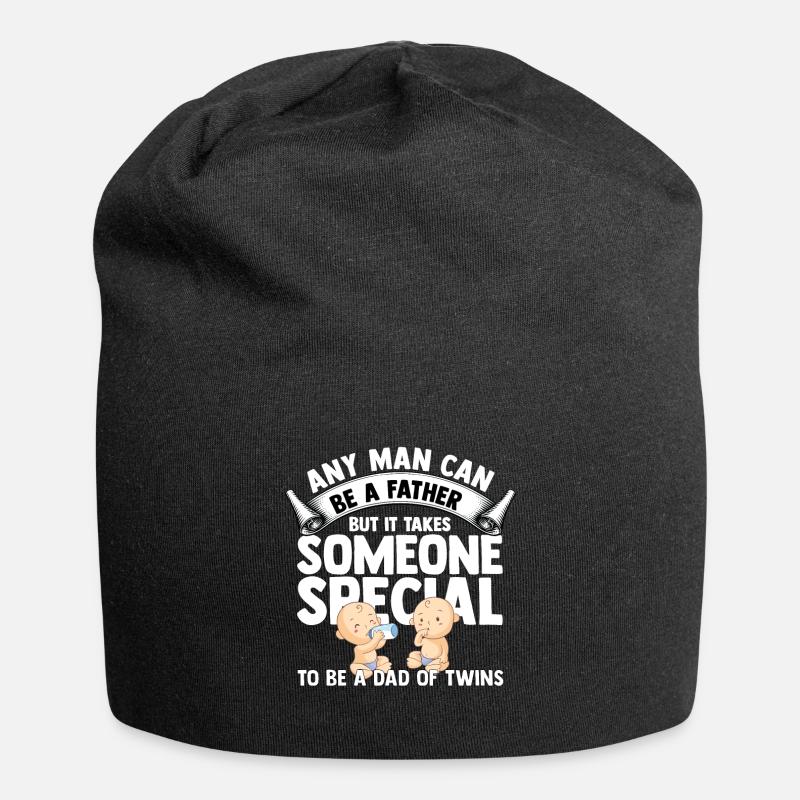 Zwillinge - Jersey-Beanie - Schwarz