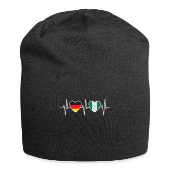 Heartbeat Allemagne et Nigéria w 1142 - Bonnet en jersey - charbon - Devant