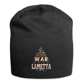Früher war mehr Lametta - Jersey-Beanie - Schwarz - Vorne