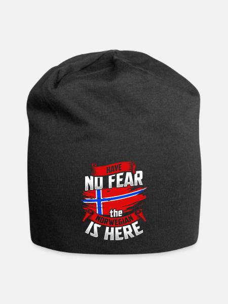 Norwegen Wikinger Oslo Fjord Elch Norge Norway - Jersey-Beanie - Schwarz