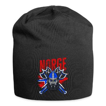 Norvège Nordic Cap Nord Vikings Oslo Norge Elk - Bonnet en jersey - noir - Devant