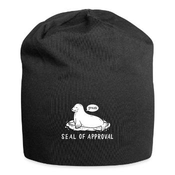 Sceau drôle - Bonnet en jersey - noir - Devant